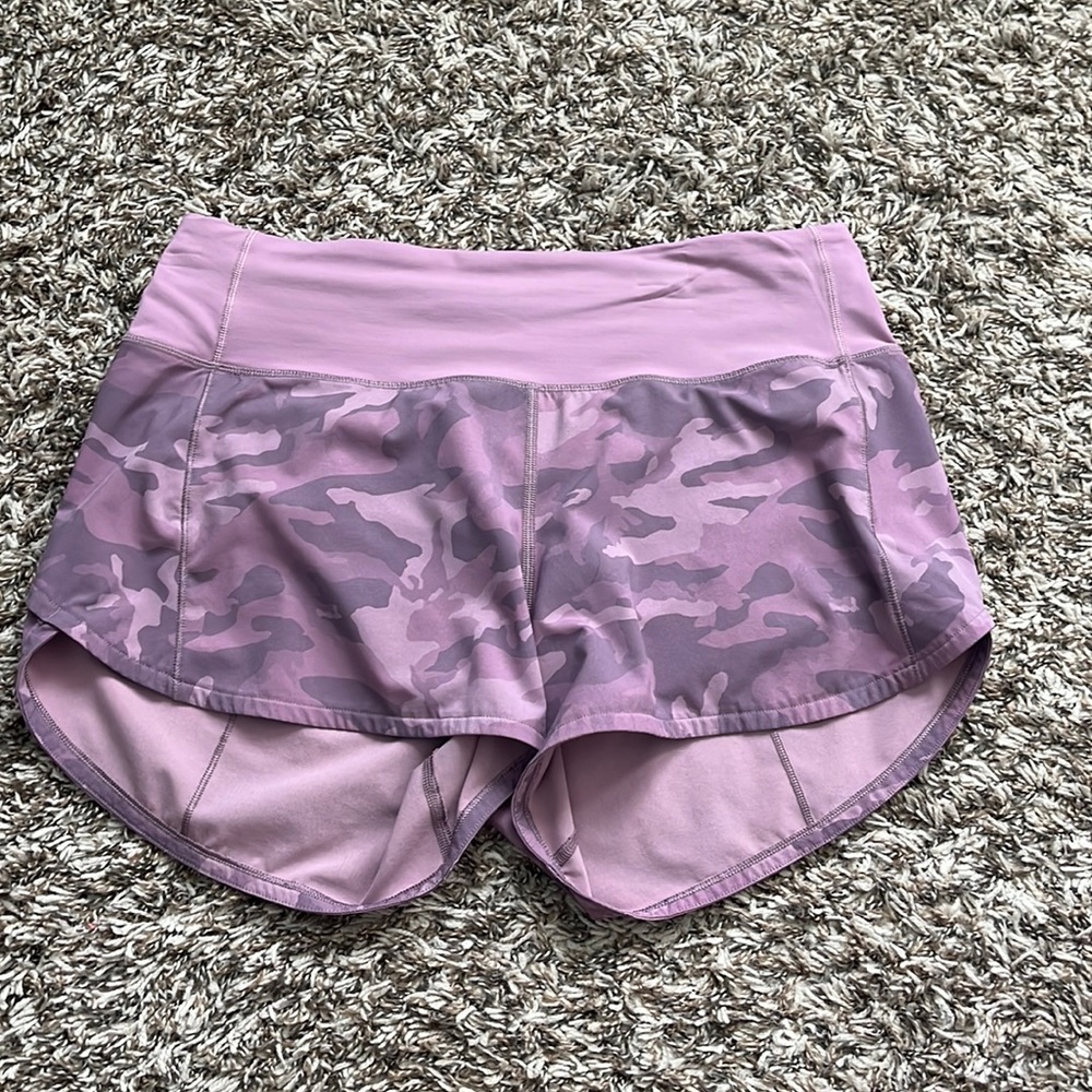 Lululemon Pink Camo High-rise Speed Ups